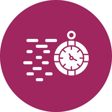 Saat. Web simgesi basit illüstrasyon