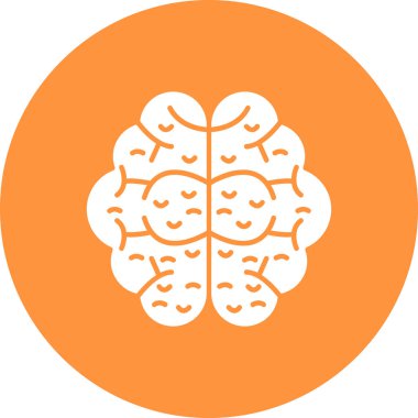 Beyin simgesi, vektör illüstrasyonu