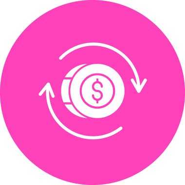 Para simgesinin vektör illüstrasyonu