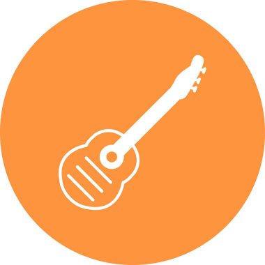 Gitar simgesinin vektör illüstrasyonu