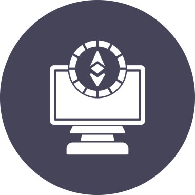 Bilgisayar. Web simgesi basit illüstrasyon