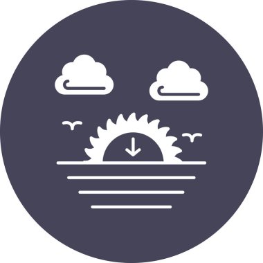 Güneş. Web simgesi basit tasarım