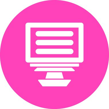 Bilgisayar. Web simgesi basit tasarım