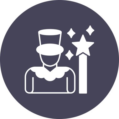 Yıldız simgesi olan bir kadının vektör çizimi