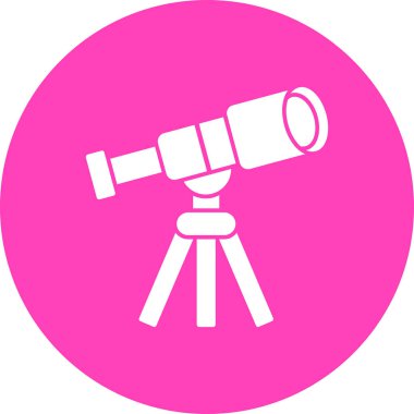 teleskop simgesi vektör illüstrasyonu