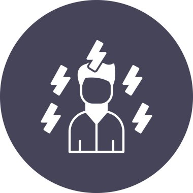 Yıldırımlı bir adamın vektör çizimi