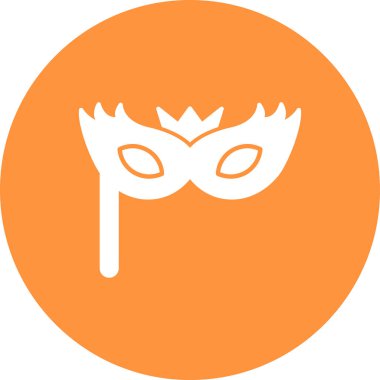 Karnaval maskesi ikonu. vektör illüstrasyonu