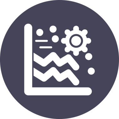 Grafikli bir pasta grafiğinin vektör simgesi