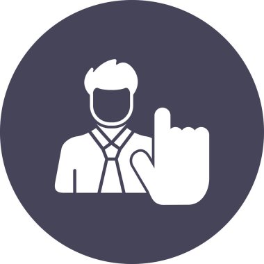 İş adamı. Web simgesi basit illüstrasyon