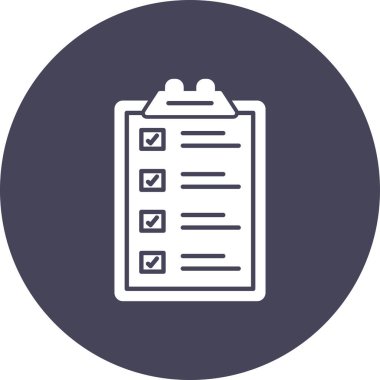 Kontrol listesi simgesi vektör illüstrasyonu