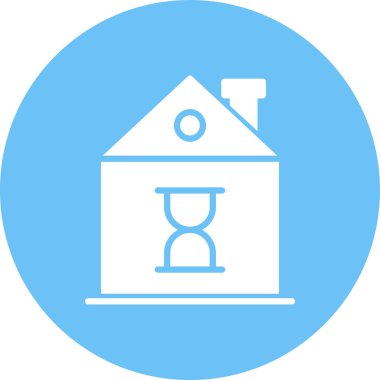 Ev. Web simgesi basit illüstrasyon