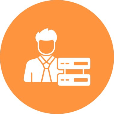 Dizüstü bilgisayarı ve çantası olan bir adamın vektör çizimi