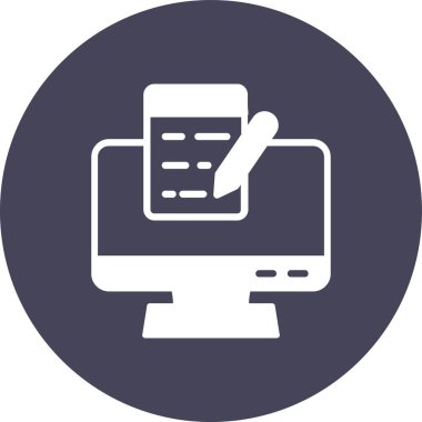 Dizüstü bilgisayar simgesi vektör çizimi