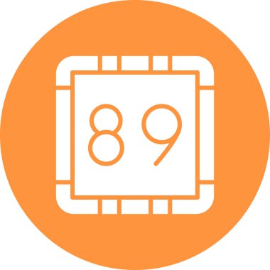 Tek bir 8 sayının vektör illüstrasyonu