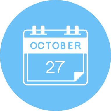 28 Ekim takvim simgesi, tek günlük takvim