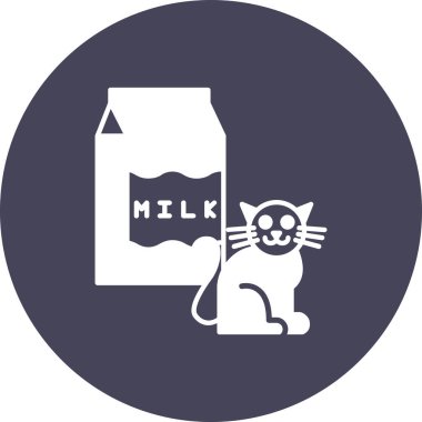 süt simgesi, vektör illüstrasyonu