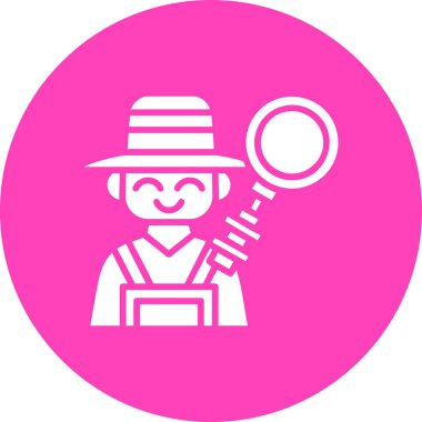 çiftçi ikonu vektör illüstrasyonu