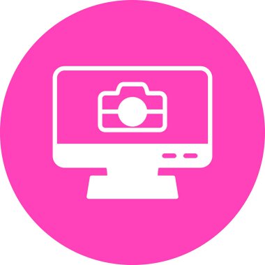 Kamera. Web simgesi basit illüstrasyon