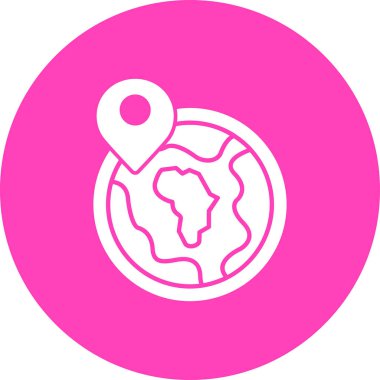 harita simgesinin vektör illüstrasyonu