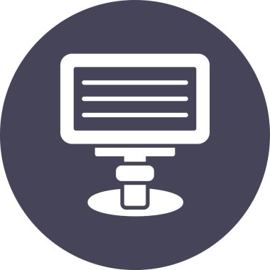 Bilgisayar. Web simgesi basit illüstrasyon