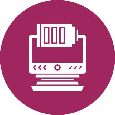 Dizüstü bilgisayar simgesinin vektör çizimi