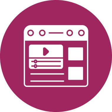 Vektör TV simgesi illüstrasyonu