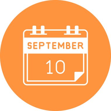 Bir günlük takvim vektör illüstrasyonunda Eylül 'ün 1' i tarih simgesi