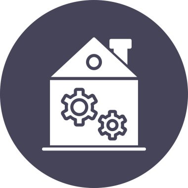 Ev modern simgesinin vektör illüstrasyonu