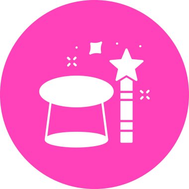 Sihirli şapka. Web simgesi basit tasarım