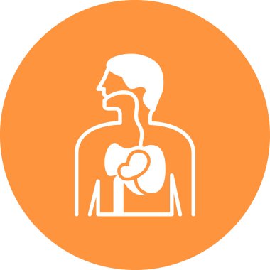 İnsan vücudu simgesi. çizgi illüstrasyonu