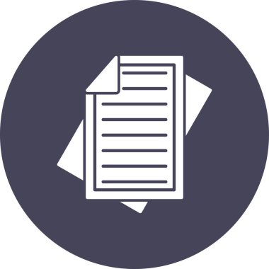 Belge. Web simgesi basit illüstrasyon