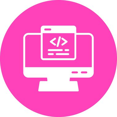 monitör simgesi, vektör illüstrasyonu, düz tasarım