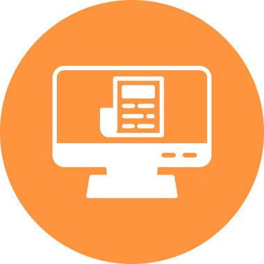 Bilgisayar. Web simgesi basit illüstrasyon