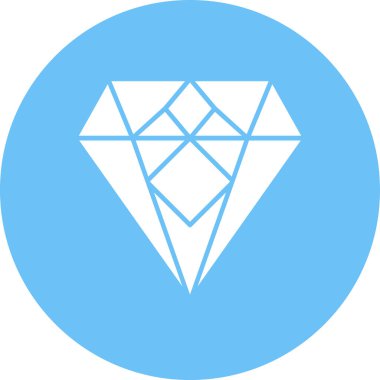 Elmas. Web simgesi basit illüstrasyon