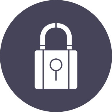 asma kilit simgesi, beyaz arkaplan üzerindeki illüstrasyon vektör çizimi