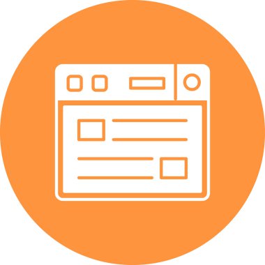 Web simgesi, basit vektör illüstrasyonu