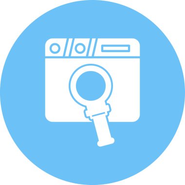 çamaşır makinesi ikon vektör çizimi