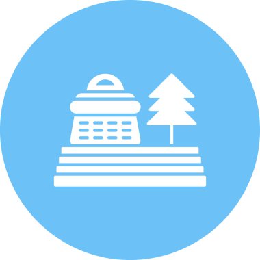 Bir ağaç simgesinin vektör illüstrasyonu