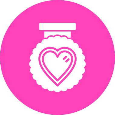 Bir mumlu kalbin vektör çizimi