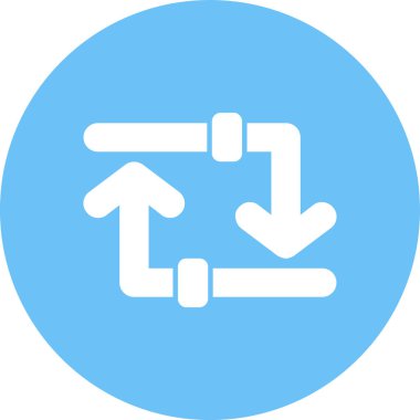 değiş tokuş okları yuvarlanmış vektör simgesi