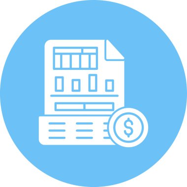 Mavi ve beyaz bir ikonun vektör illüstrasyonu