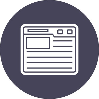 tarayıcı web sayfası ikon vektör illüstrasyonu