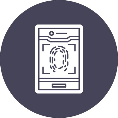 Parmak izi simgesinin vektör illüstrasyonu