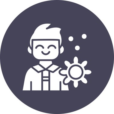 Adamım. Web simgesi basit illüstrasyon