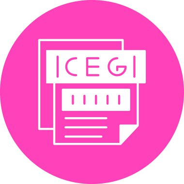 Dosya biçim simgesinin vektör illüstrasyonu