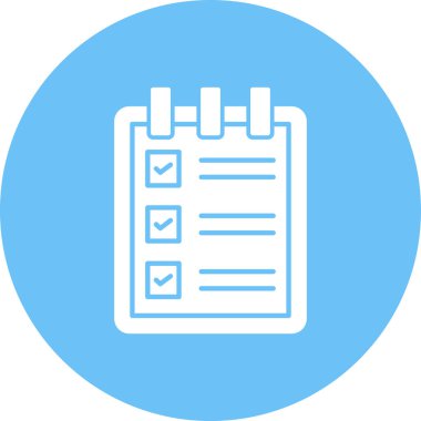 Kontrol listesi. Web simgesi basit illüstrasyon