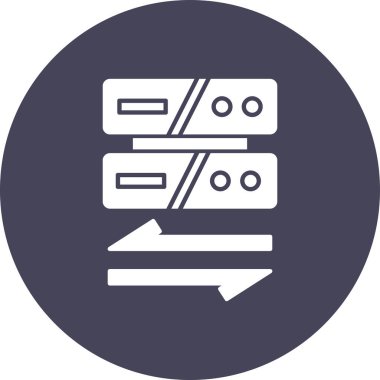 veritabanı sunucu simgesi düz biçimli