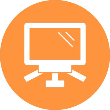 Bilgisayar. Web simgesi basit illüstrasyon