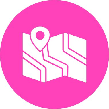 konum haritası pin simgesi ana hat biçiminde