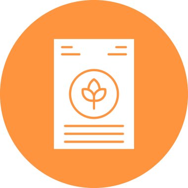 Bir bitki simgesinin vektör illüstrasyonu